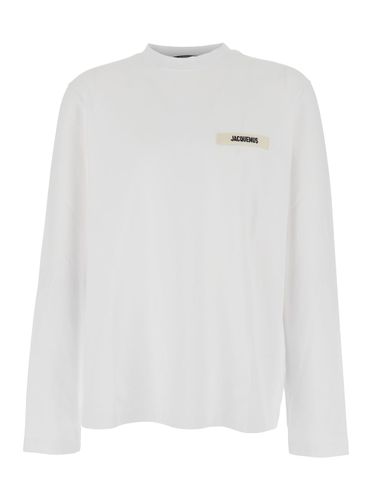 Le T-shirt Gros Grain Crewneck T-shirt With Logo Patch On The Front In Cotton Man - Jacquemus - Modalova