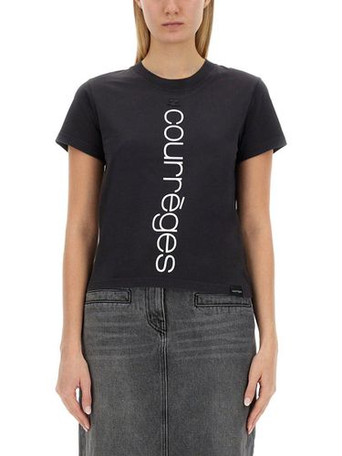 Logo Printed Crewneck T-shirt - Courrèges - Modalova