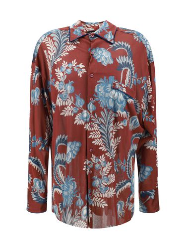 Etro Burgundy Shirt With Print - Etro - Modalova