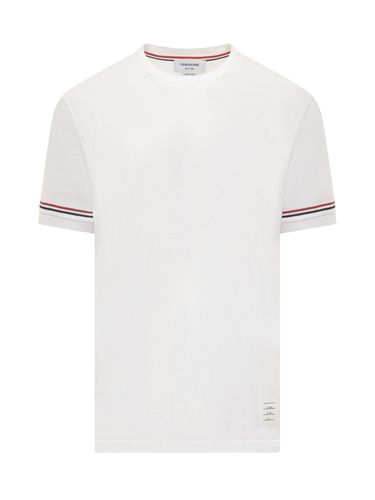 Stripe Detailed Crewneck T-shirt - Thom Browne - Modalova