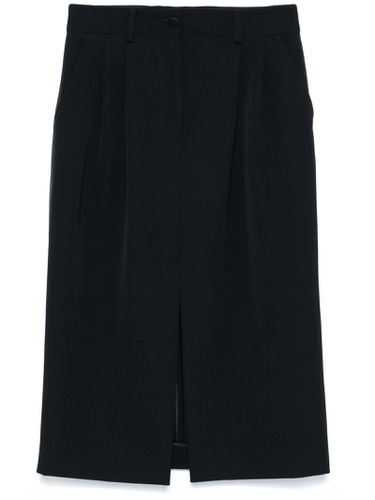 Look 40 Black Midi Skirt In Gabardina Lana - Dolce & Gabbana - Modalova