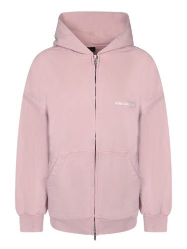 Balenciaga Zippered Pink Hoodie - Balenciaga - Modalova