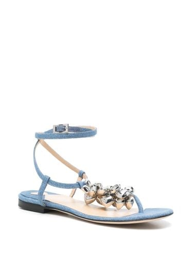 Puffy Heart Denim Thong Sandals 5mm - Mach & Mach - Modalova