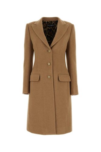 Dolce & Gabbana Camel Wool Coat - Dolce & Gabbana - Modalova