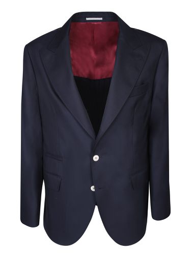 Single-breasted Dark Jacket - Brunello Cucinelli - Modalova