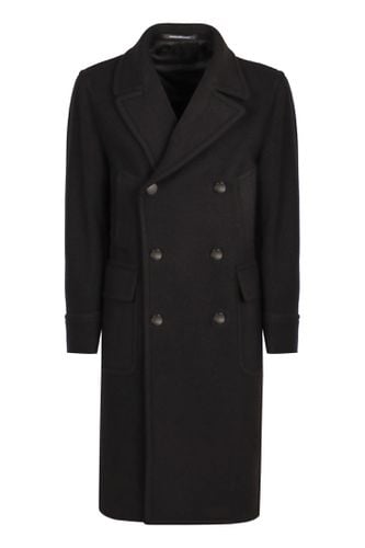 Wool Blend Double-breasted Coat - Tagliatore - Modalova