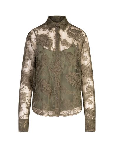 Tulle Shirt With Embroidery - Ermanno Scervino - Modalova