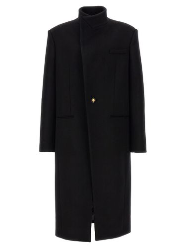 Balmain Single-breasted Long Coat - Balmain - Modalova