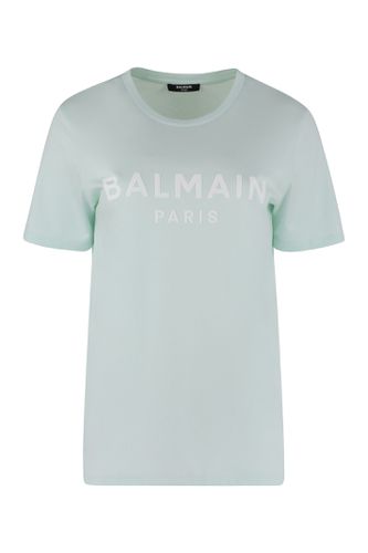 Logo Printed Crewneck T-shirt - Balmain - Modalova