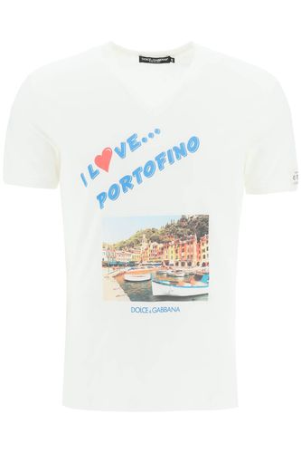 Portofino Print Re-edition T-shirt - Dolce & Gabbana - Modalova