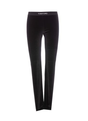 Tom Ford Logo Velvet Leggings - Tom Ford - Modalova