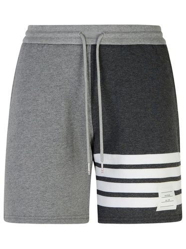 Bar Cotton Shorts - Thom Browne - Modalova