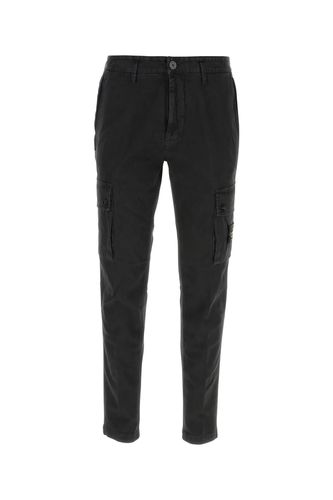 Black Stretch Cotton Cargo Pant - Stone Island - Modalova