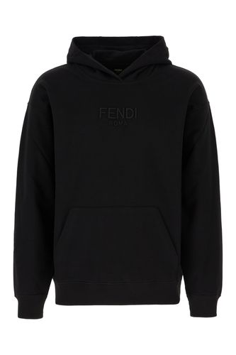 Fendi Black Cotton Sweatshirt - Fendi - Modalova