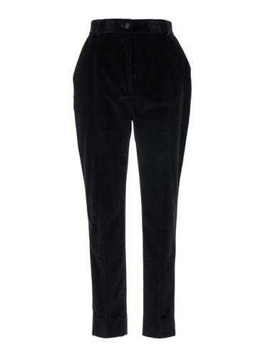 Pants With High Waist And Belt Loops In Velvet Woman - Dolce & Gabbana - Modalova