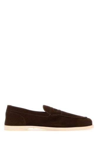 Chocolate Suede Pace Loafers - John Lobb - Modalova