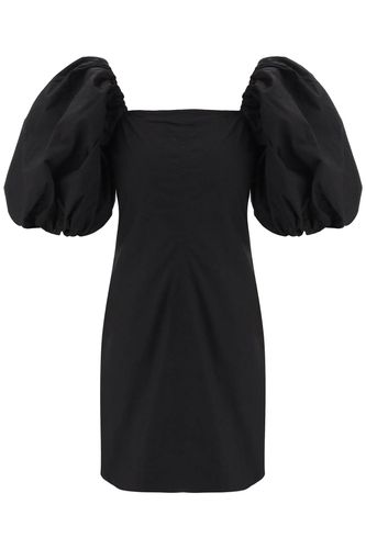 Ganni Black Cotton Dress - Ganni - Modalova