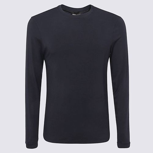 Giorgio Armani Blue Cotton T-shirt - Giorgio Armani - Modalova