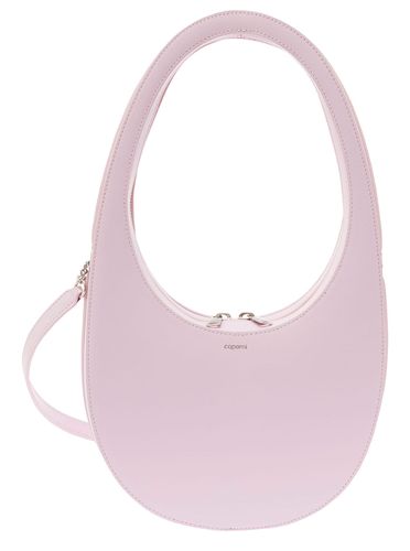 Mini Swipe Pink Handbag With Logo Detail In Leather Woman - Coperni - Modalova