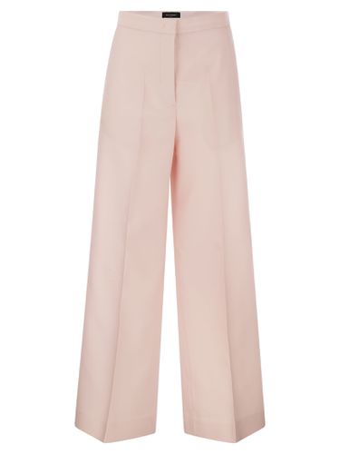 Wool And Silk Wide Trousers - Fabiana Filippi - Modalova