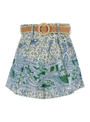 Shorts With Floral Print In Linen Woman - Zimmermann - Modalova