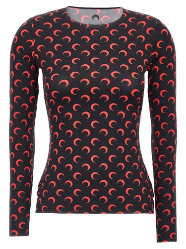 Moon Printed Jersey Top - Marine Serre - Modalova