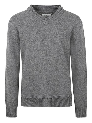 V-neck Rib Trim Sweater - Maison Margiela - Modalova