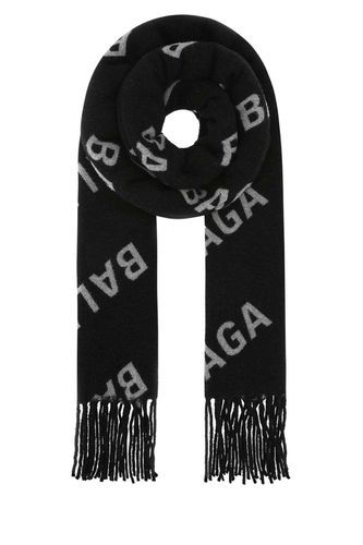 Allover Logo Fringed Scarf - Balenciaga - Modalova