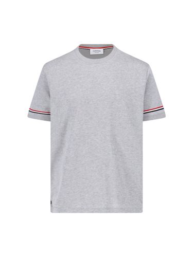 Thom Browne Tricolor Detail T-shirt - Thom Browne - Modalova