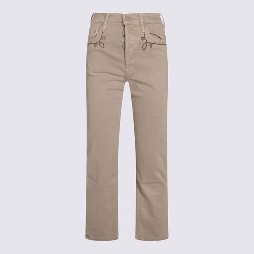 Mother Beige Cotton Jeans - Mother - Modalova