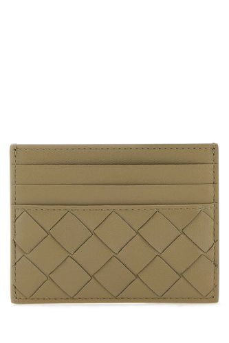 Dove Grey Nappa Leather Intrecciato Card Holder - Bottega Veneta - Modalova
