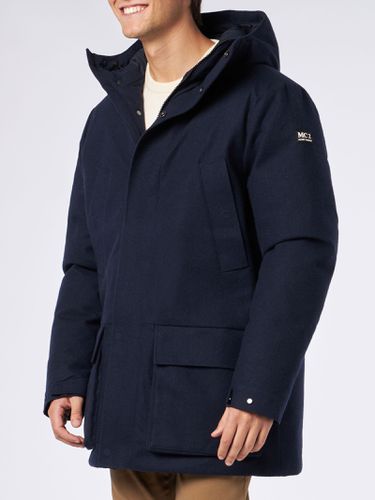 Man Navy Hooded Parka Jacket Voyager - MC2 Saint Barth - Modalova