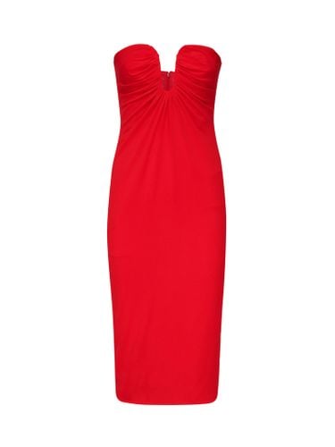 Midi Evening Dress With Shaped Neckline - Pinko - Modalova