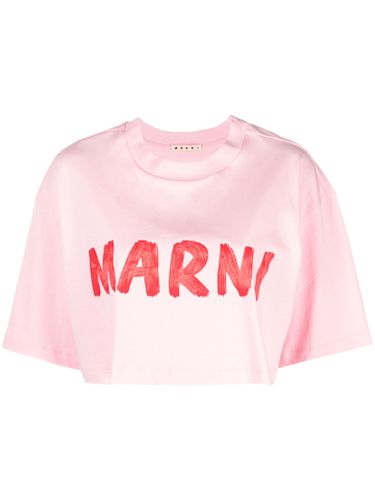 Pink Organic Cotton Jersey T-shirt - Marni - Modalova