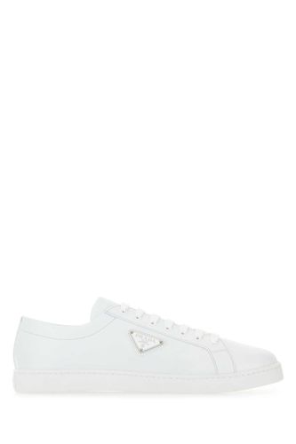 Prada White Leather Sneakers - Prada - Modalova