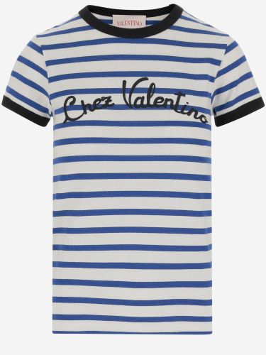 White And Cotton T-shirt - Valentino - Modalova
