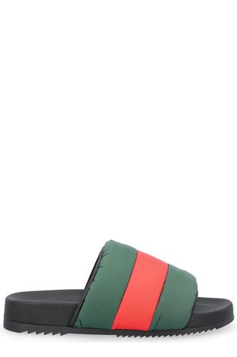 Gucci Padded Web Slide Sandals - Gucci - Modalova