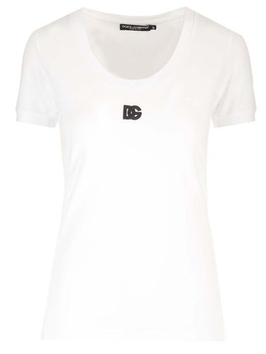Dolce & Gabbana White T-shirt Dg - Dolce & Gabbana - Modalova