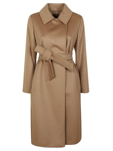 Belted Long-sleeved Coat - Max Mara Studio - Modalova