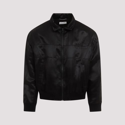 Saint Laurent Satin Teddy Jacket - Saint Laurent - Modalova