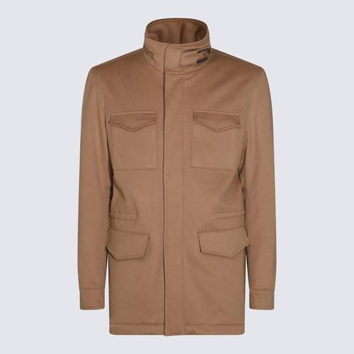 Herno Camel Wool Coat - Herno - Modalova