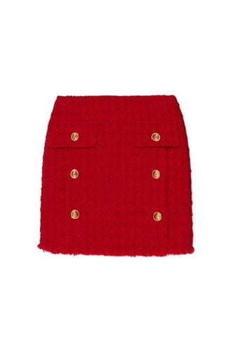 Heritage Mid-rise Tweed Mini Skirt - Versace - Modalova