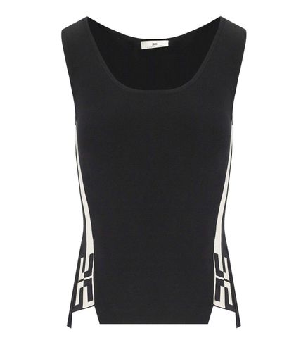 Elisabetta Franchi Logoed Bands Top - Elisabetta Franchi - Modalova