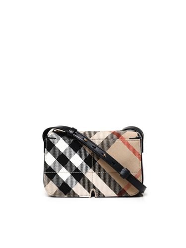 Flap Bag With Vintage Check Print - Burberry - Modalova