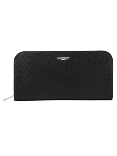 Saint Laurent Black Leather Wallet - Saint Laurent - Modalova