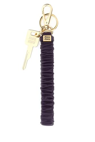 Miu Miu Purple Leather Keyring - Miu Miu - Modalova