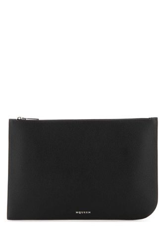 Black Leather Large Sling Pouch - Alexander McQueen - Modalova