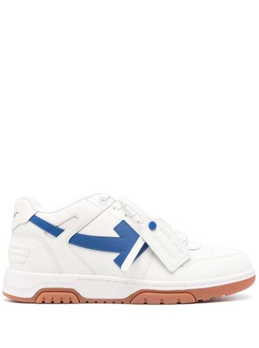 Off- out Of Office And Blue Low Top Sneakers With Arrow Motif In Leather Man - Off-White - Modalova