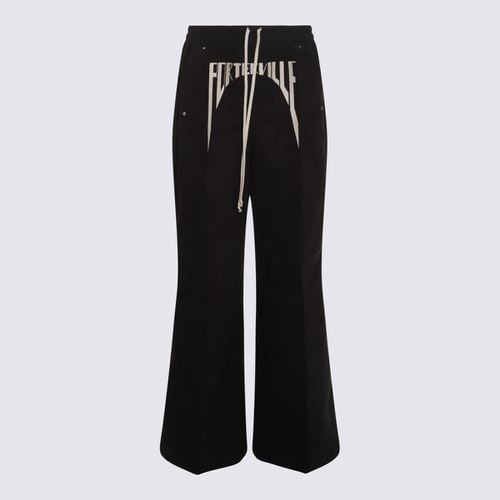 Rick Owens Black Cotton Pants - Rick Owens - Modalova