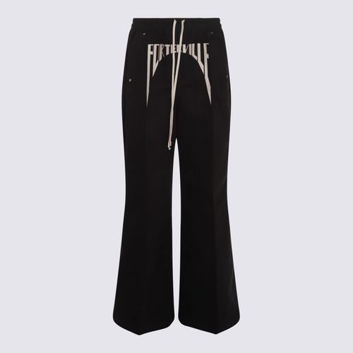 Rick Owens Black Cotton Pants - Rick Owens - Modalova